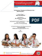 Group 1 One Pager Written Report in Pricing Strategy