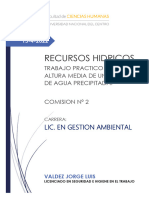 Trabajo Practico #1 - Recursos Hidricos - Valdez Jorge