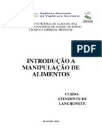 Apostila PRONATEC - Introdução A Manipulação de Alimentos - PROFESSORA ARIANE