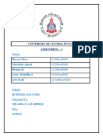 University of Central Punjab Assignment - 3: Names: L1f20bsaf0069 L1f20bsaf0068 L1f20bsaf0066 L1f21bsaf0099 L1F20BSAF0248