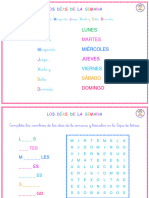 Los Días de La Semana y Los Meses Del Año Mcec