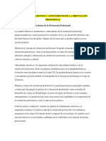 Unidad I. Fundamentos Y Antecedentes de La Orientación Profesional