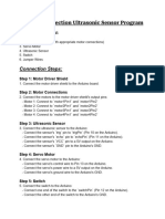 Obstacle Detection Ultrasonic Sensor Program