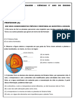 Sondagem de Ciências 5° Ano PDF