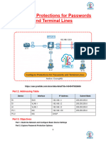 Configure Protections For Passwords and Terminal Lines