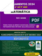 Planos Matemática 2024 - 6º Ao 9º Ano