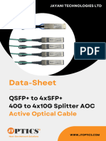 40G To 4x10G AOC Cable Data Sheet by JTOPTICS