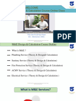 M&E Design & Calculation Introduction Lecture For - 2022 Update