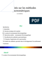 Generalités Sur Les Méthodes Spectrales