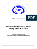 Prospects For Increasing Trade Among SADC Countries: 2002 Annual Forum