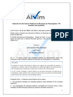 Apostila de Estatuto Dos Servidores Publicos Do Municipio de Parauapebas Anotada Com Questoes+