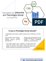 Métodos de Pesquisa em Psicologia Social