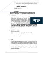 Memoria Descriptiva Modulo