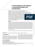 Simulation and Investigation of Bioethanol Production Considering Energetic and Economic Considerations