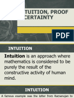 Intuition, Proof & Certainty