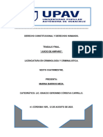 Cuestionario de Juicio de Amparo Trabajo Final.