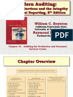 Chapter 16 - Auditing The Production and Personnel Services Cycles