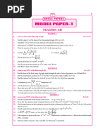 Model Paper-1: Maths-1B