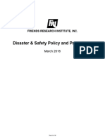 Disaster Safety Policy and Procedures