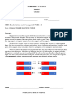 WORKSHEETS IN SCIENCE 4 3rd & 4th Quarter