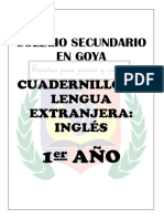 Cuadernillo Inglés 1er Año 