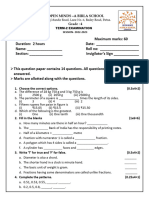 g4 Term-2 Maths Question Paper