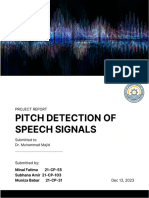 Pitch Detection of Speech Signals (Project Report)