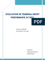 Evaluation of Terminal/Depot Performance at HPCL: Mentor: Mr. G.V.NARAYANA Date of Submission: June 12, 2009