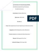 Microorganismos de Mayor Importancia en Industrias Lácteas. Cris