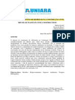 REAPROVEITAMENTO DE RESÍDUOS NA CONSTRUÇÃO CIVIL - Artigo