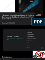 The Impact of Internal Control Design On Employee Involvement in Bank Fraud A Case Study of First National Bank