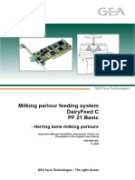 Milking Parlour Feeding System Dairyfeed C PF 21 Basic: - Herring Bone Milking Parlours