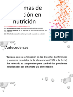 3 Programas de Educación en Nutrición