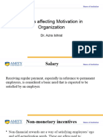 Factors Affecting Motivation