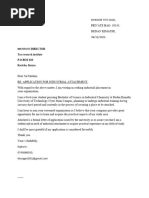 Attachment Application Letter