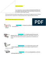 UNIT 3 - LESSON 2 - Standard Measurement and Conversion (FOOD Processing)