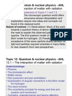 12.1 - The Interaction of Matter With Radiation (HL)