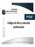 Codigos de Etica y Aranceles Profesionales