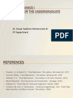 Lec - Flow in Motion, BE, EG, HGL, EGL, Viscous Flow and Losses