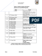 Postgrad Academic Calender Spring 2023-2024