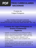 Parametros Curriculares Nacionais: O Ensino Da Língua Portuguesa