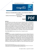 PESSOAS COM DEFICIÊNCIA FÍSICA UMA TEOLOGIA BÍBLICA DE INCLUSÃo