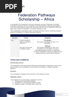 Federation Pathways Scholarship Africa 2024