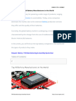Top 10 Battery Manufacturers in The World
