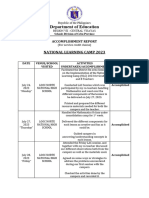 NLC Accomplishment Report With Documentation