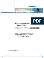 Programación 4º ESO Tecnologías de La Información y La Comunicación