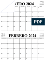 ENERO 2024: Domingo Lunes Martes Miercoles Jueves Viernes Sabado