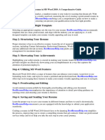 How To Make Resume in Ms Word 2010