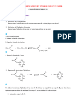 Corrigés Leçon 8 - Estérification Et Hydrolyse D'un Ester