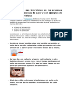 Variables Que Intervienen en Los Procesos de Transferencia de Calor y Con Ejemplos de La Vida Cotidiana